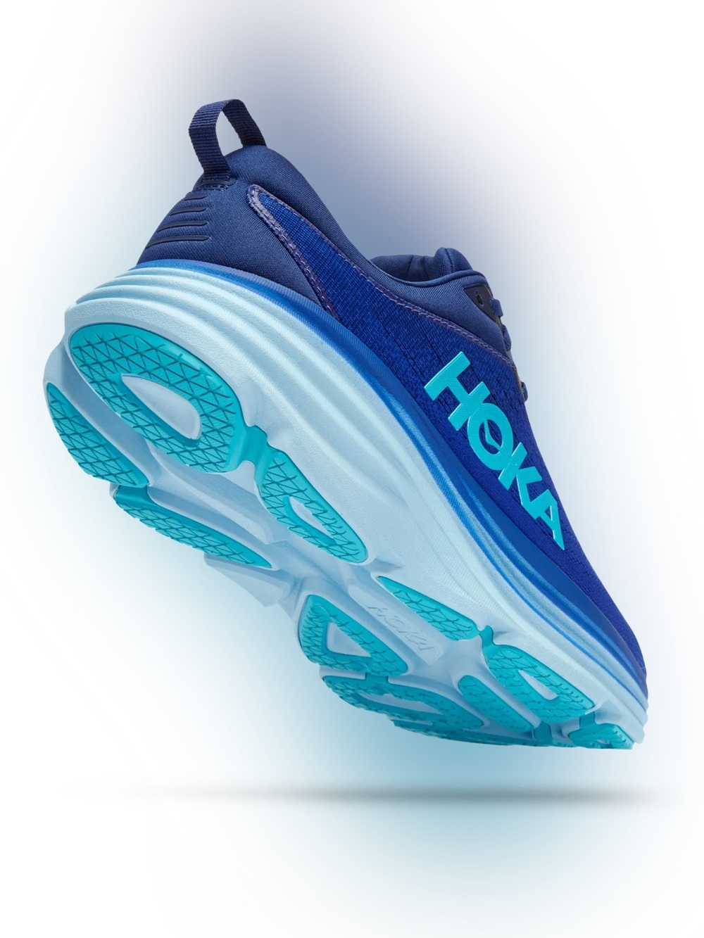 Hoka Men’s Bondi 8 Blue Outer Space Running Shoes 10.5D - Picture 4 of 10